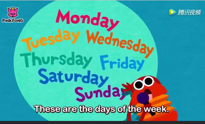 少兒英語兒歌：Seven days of the week